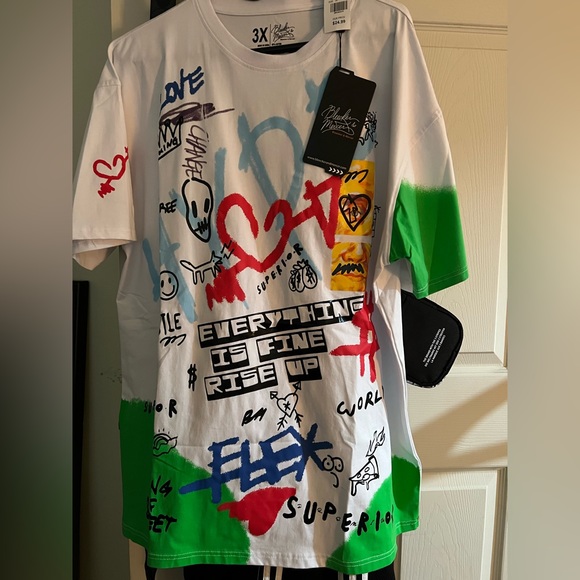 Black market t shirt grapic multiple colors - Picture 2 of 3